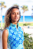 Women Golf Dress - Blue squares | CUTU tennis comfortable sport wear