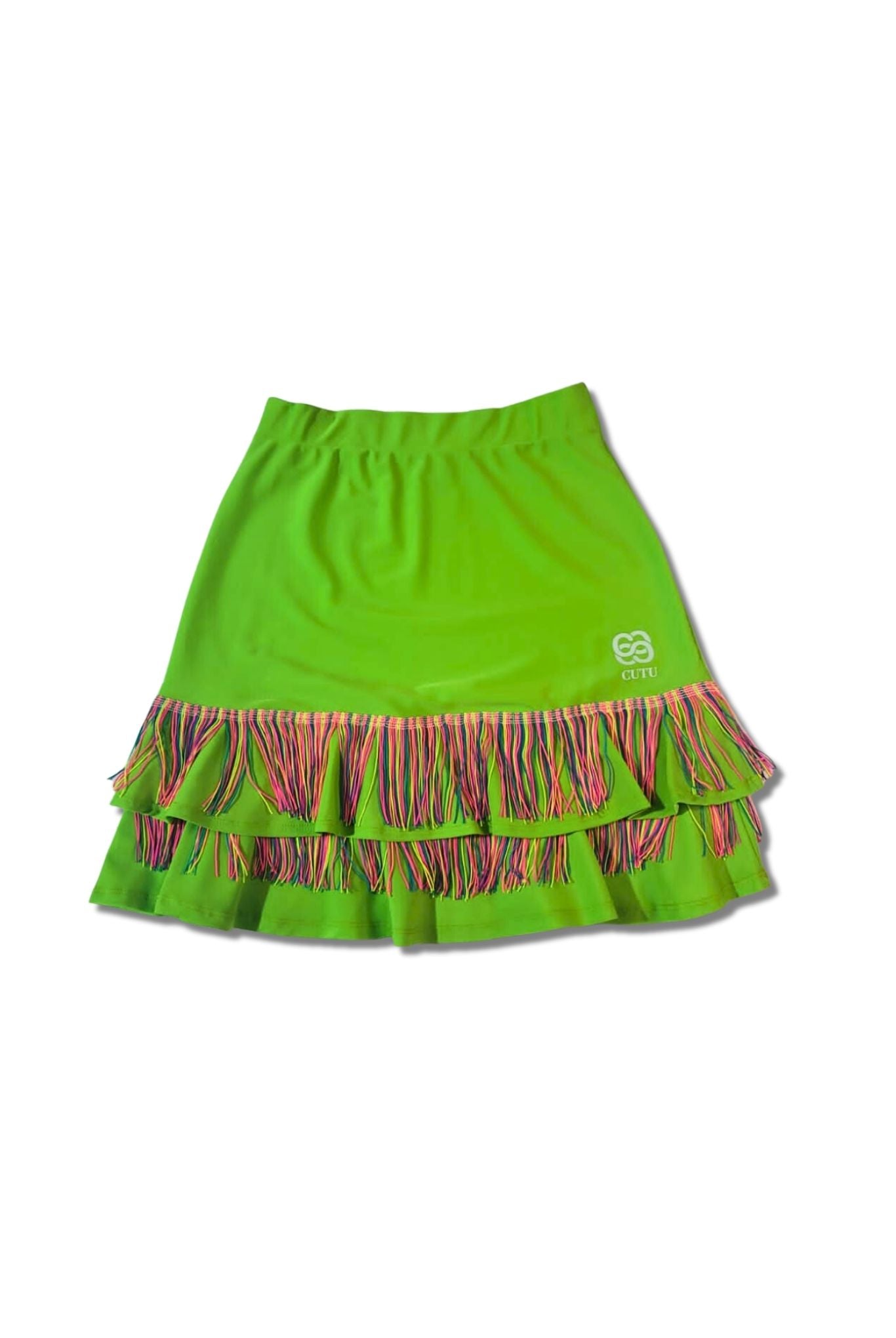 Woman Golf and tennis skirt - Green with fringes | CUTU