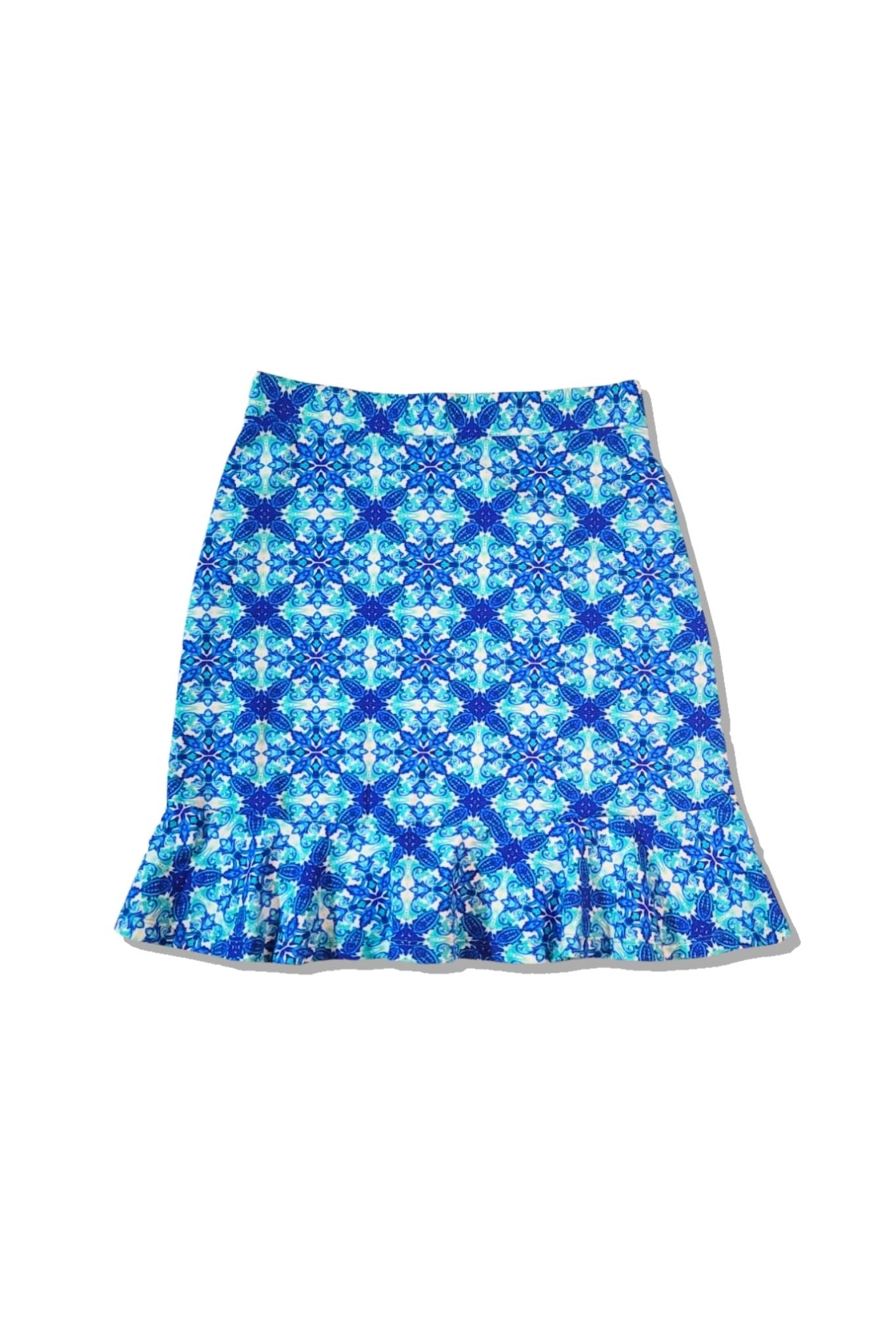 Woman Golf and tennis sportive and confortable skirt - blue printed .jpg