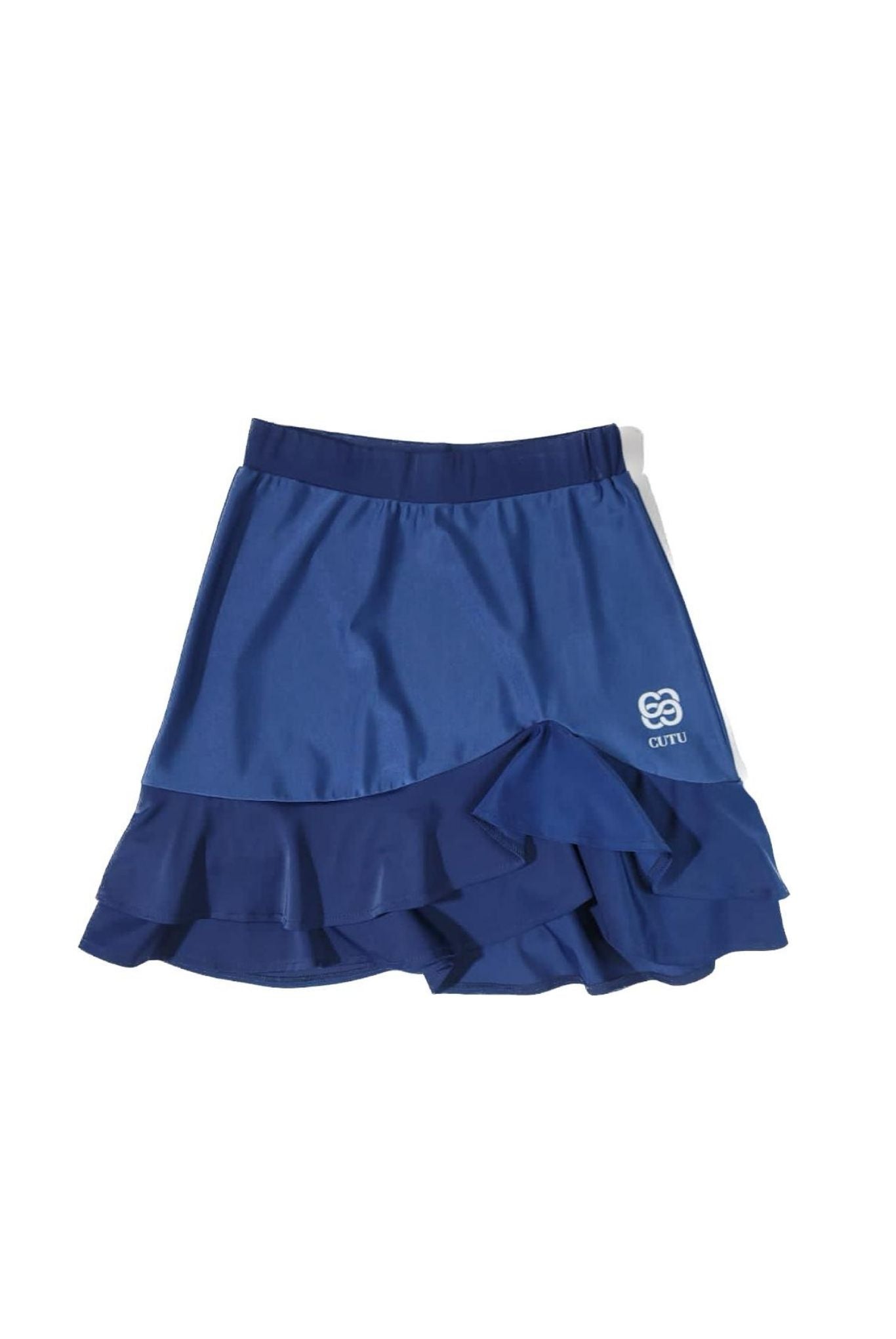 Woman Golf and tennis skirt - Royal Blue double flounce | CUTU