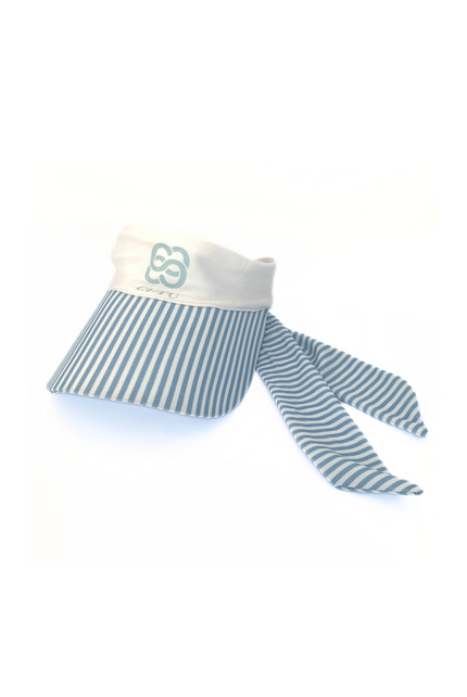 Golf visor - Blue and white striped | CUTU sport golf wear comfortable transpirant lycra golf polo