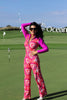 Women Golf Polo Jumpsuit - Fucsia cashmere | CUTU