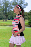 Women Golf Polo Shirt - Black and Orange long sleeve | CUTU comfortable sport wear tennis