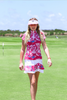 Women Golf Polo Shirt - Fucsia and White Cashmere | CUTU comfortable sport tennis polo