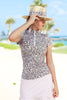 Women Golf Polo Shirt - Pink Leopard Print | CUTU