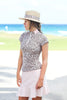 Women Golf Polo Shirt - Pink Leopard Print | CUTU