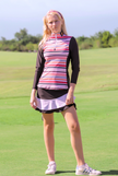 Women Golf Polo Shirt - Black and Orange long sleeve | CUTU comfortable sport wear tennis