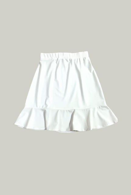 Women Golf Skirt - White Skirt Flounce | CUTU sportive, tennis comfortable skirt