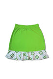 Women Golf and tennis Skirt - Green Skirt Double Flounce | CUTU