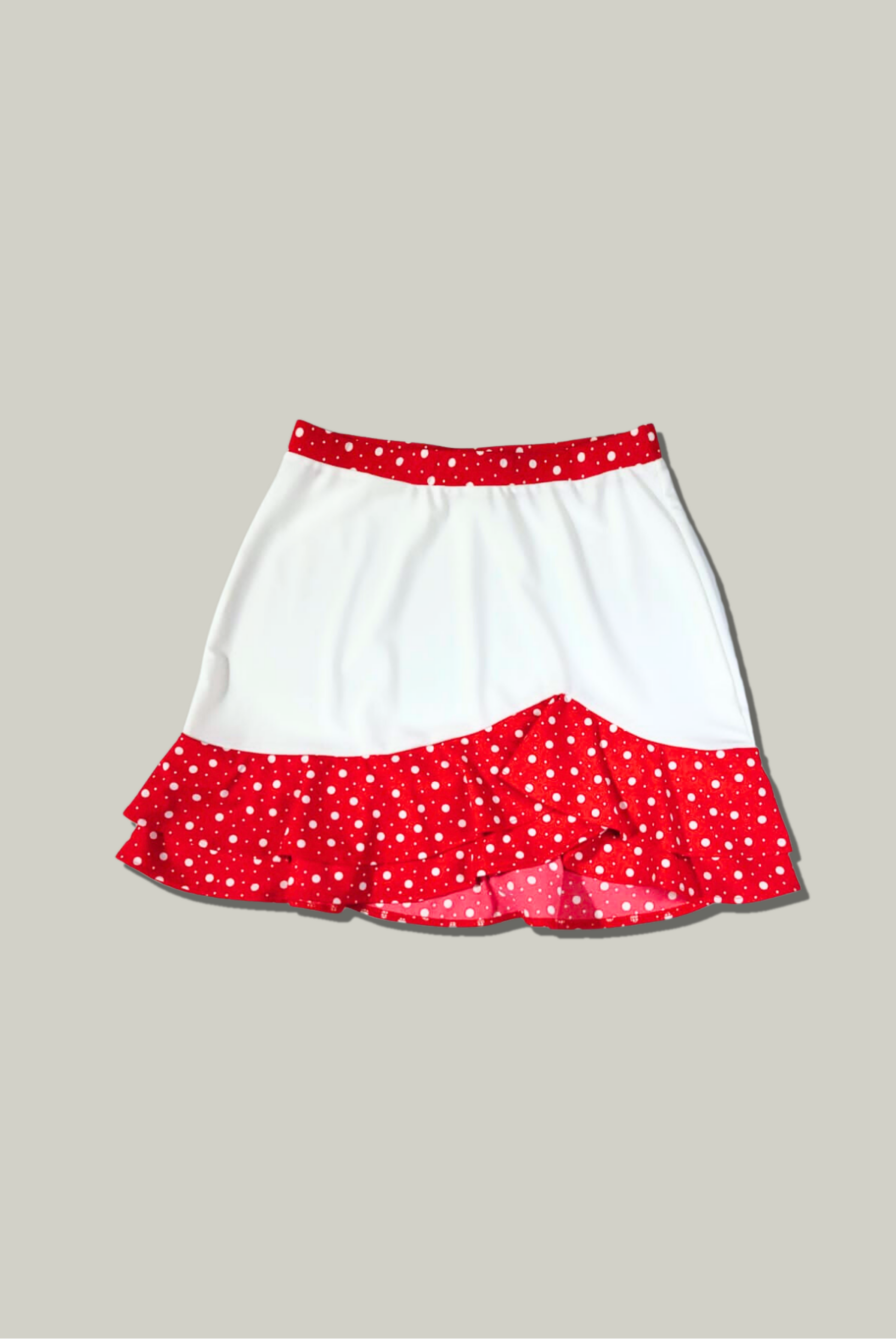  Woman Golf and tennis skirt - Red and white dotted | CUTU confortable sportive skirt.